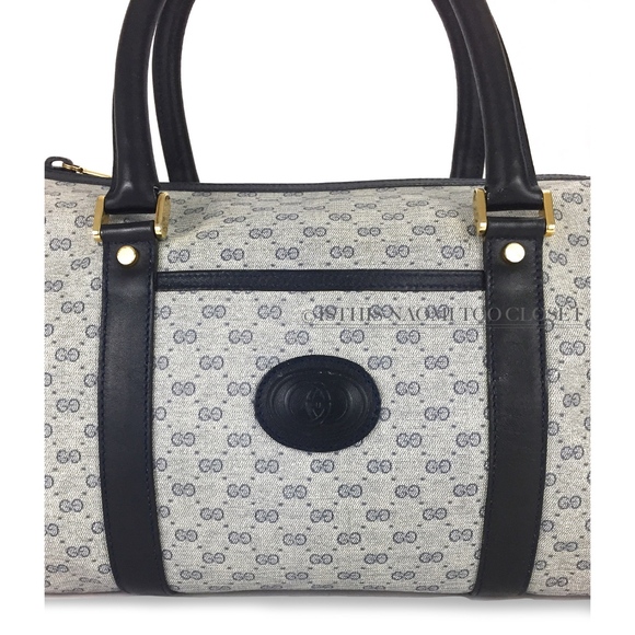 GUCCI Italy Vintage Classic Signature Satchel - Picture 2 of 8